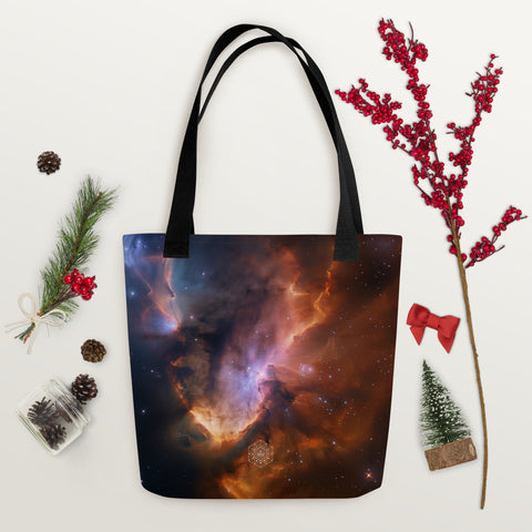 Flame Nebula Dreams Tote bag