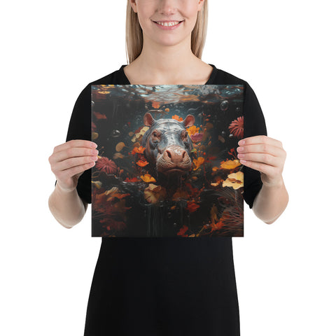 Hippopotamus Spirit Animal Canvas