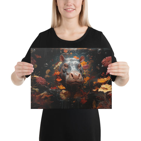 Hippopotamus Spirit Animal Canvas