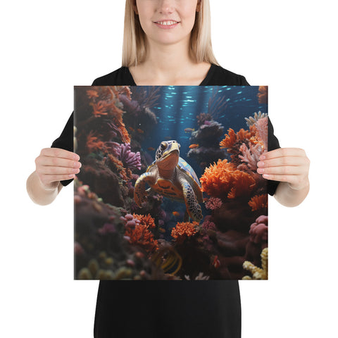 Sea Turtle Spirit Animal Canvas