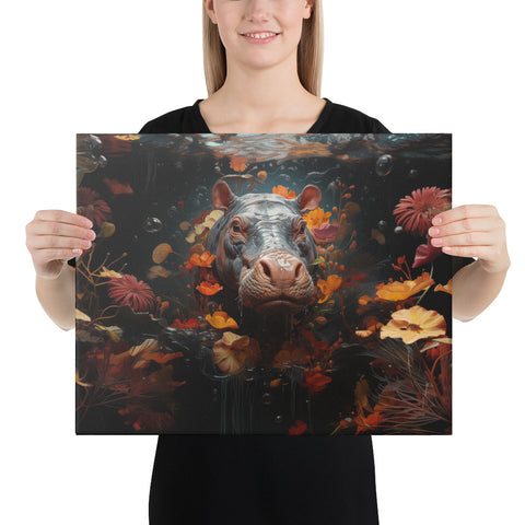 Hippopotamus Spirit Animal Canvas