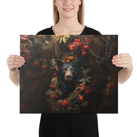 Black Bear Spirit Animal Canvas