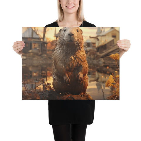 Beaver Spirit Animal Canvas