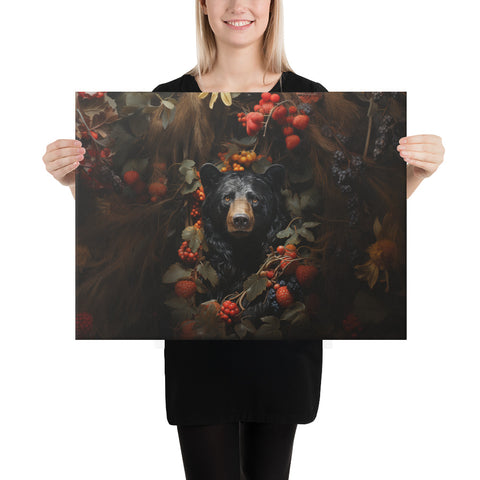 Black Bear Spirit Animal Canvas