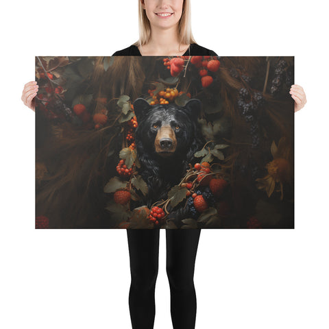 Black Bear Spirit Animal Canvas