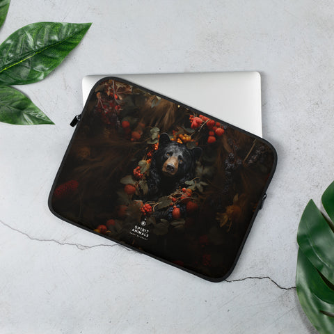 Black Bear Spirit Animal Laptop Sleeve