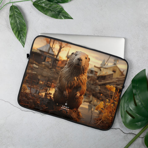 Beaver Spirit Animal Laptop Sleeve