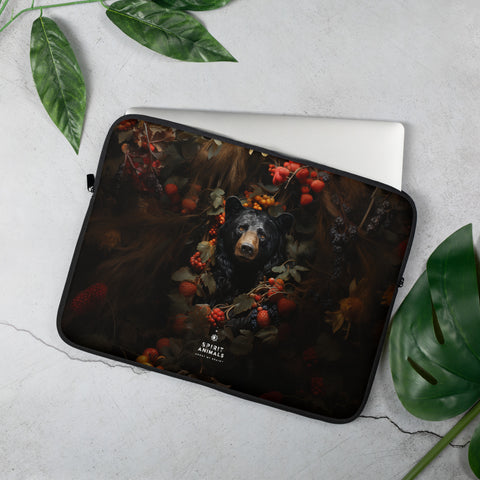 Black Bear Spirit Animal Laptop Sleeve