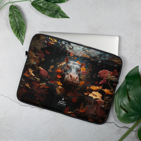 Hippopotamus Spirit Animal  Laptop Sleeve