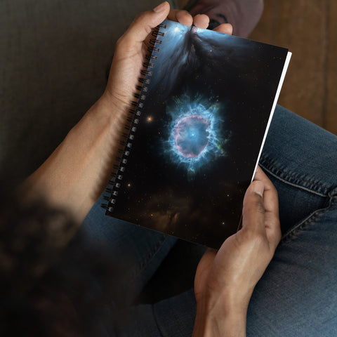 Blue Snowball Nebula Spiral notebook