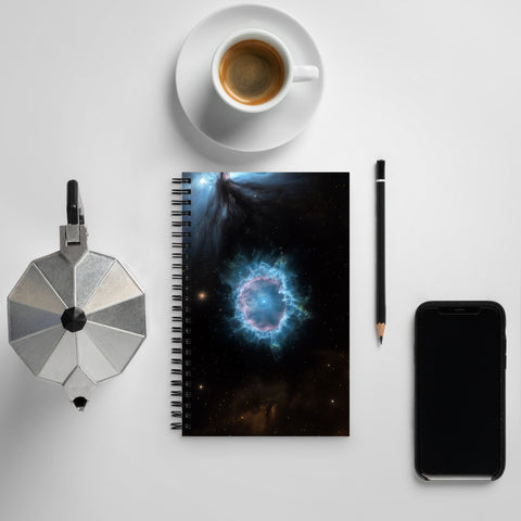 Blue Snowball Nebula Spiral notebook