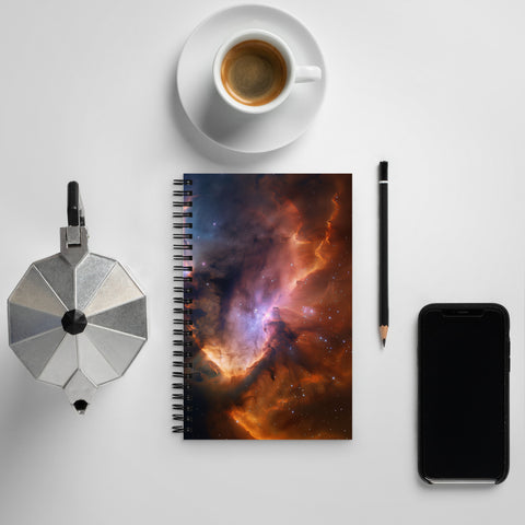 Flame Nebula Dreams Spiral notebook
