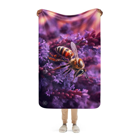 Bee Spirit Animal Sherpa Blanket