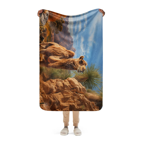 Camel Spirit Animal Sherpa Blanket