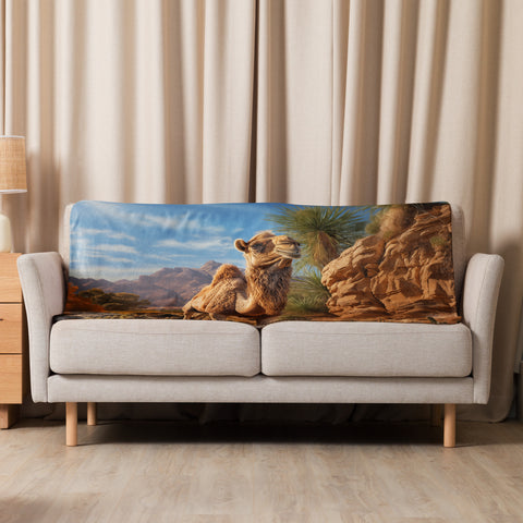 Camel Spirit Animal Sherpa Blanket