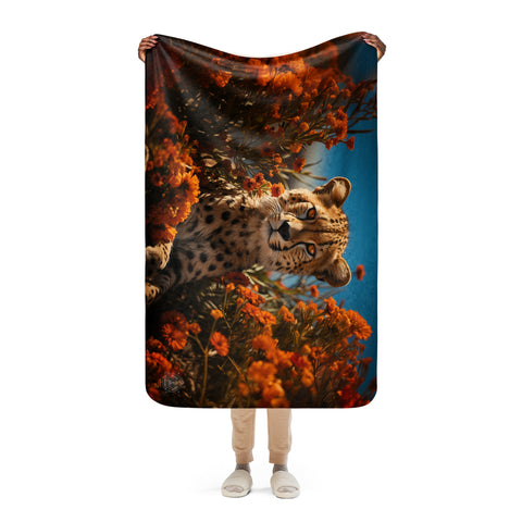 Cheetah Spirit Animal Sherpa Blanket