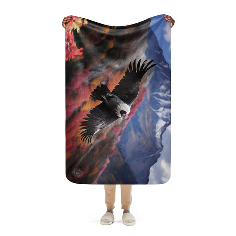 Condor Spirit Animal Sherpa Blanket