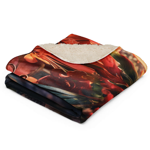 Hummingbird Spirit Animal Sherpa Blanket