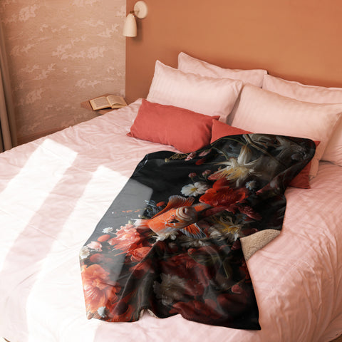 Koi Fish Spirit Animal Sherpa Blanket