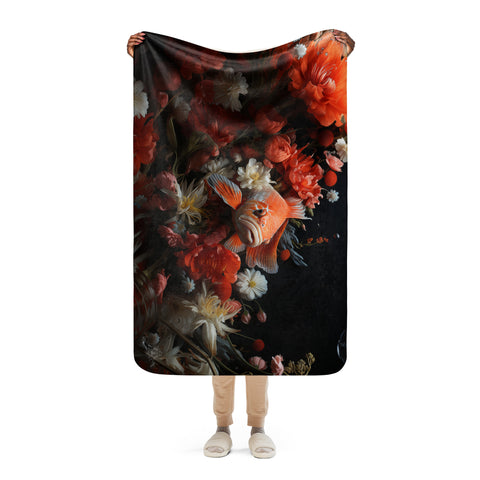 Koi Fish Spirit Animal Sherpa Blanket