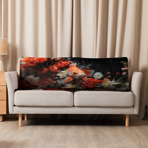 Koi Fish Spirit Animal Sherpa Blanket