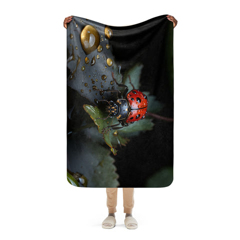 Ladybug Spirit Animal Sherpa Blanket