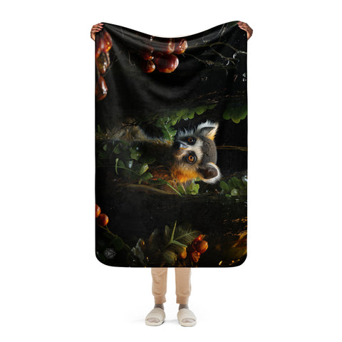 Lemur Spirit Animal Sherpa Blanket