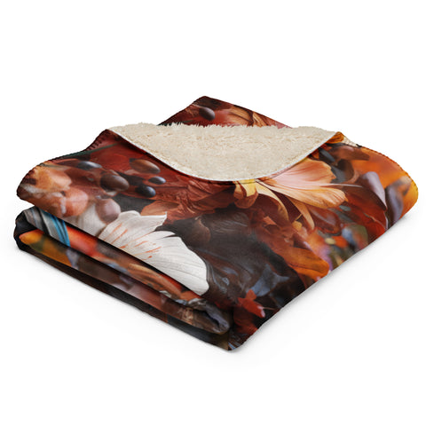 Mandarin Duck Spirit Animal Sherpa Blanket