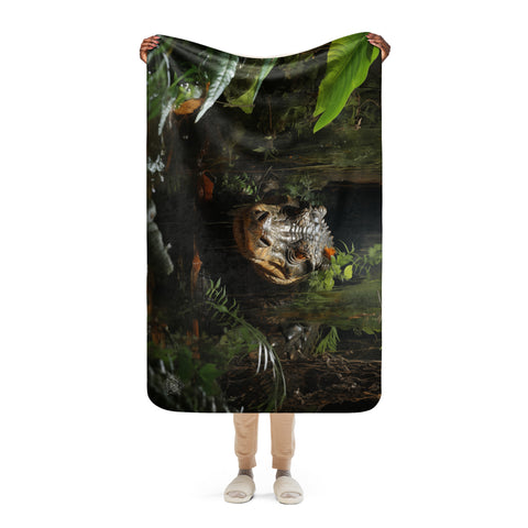 Alligator Spirit Animal Sherpa Blanket