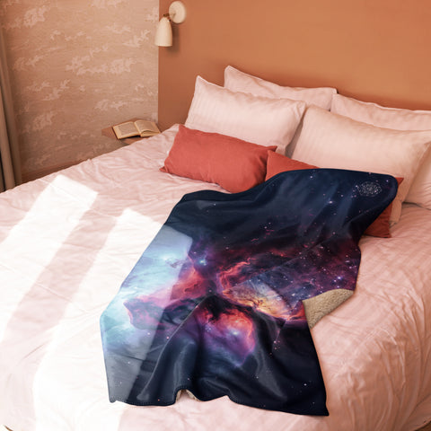 Crescent Nebula Dreams Fluffy Blanket