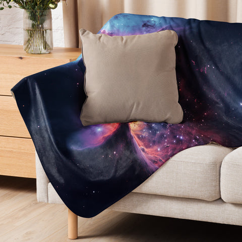 Crescent Nebula Dreams Fluffy Blanket