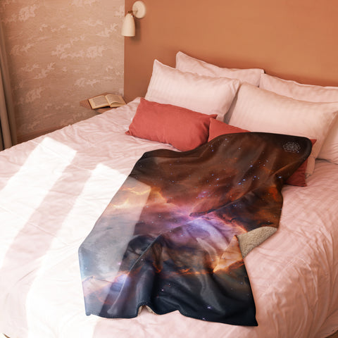 Flame Nebula Dreams Fluffy Blanket