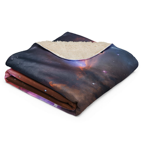 Flame Nebula Dreams Fluffy Blanket