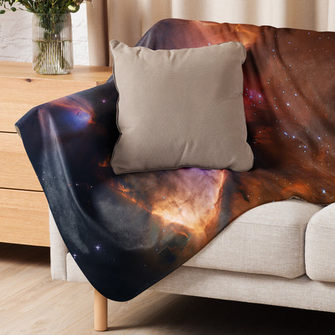 Flame Nebula Dreams Fluffy Blanket