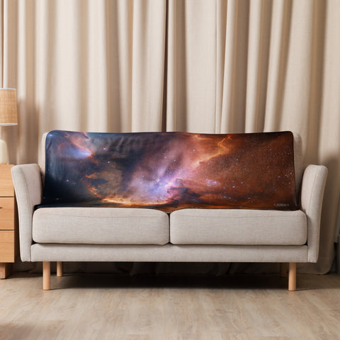 Flame Nebula Dreams Fluffy Blanket