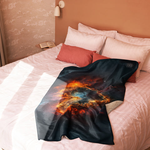 Heart Nebula Dreams Fluffy Blanket