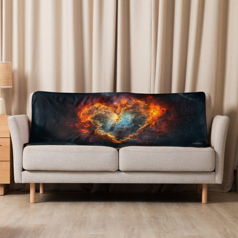 Heart Nebula Dreams Fluffy Blanket