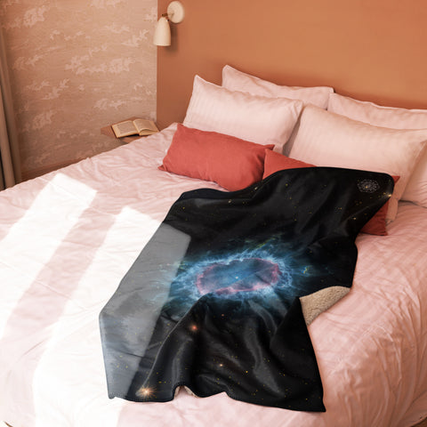 Blue Snowball Nebula Dreams Fluffy Blanket