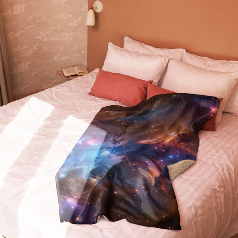 Runningman Nebula Dreams Fluffy Blanket