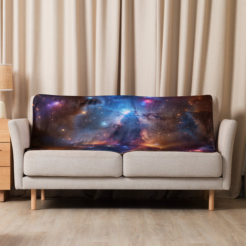 Runningman Nebula Dreams Fluffy Blanket