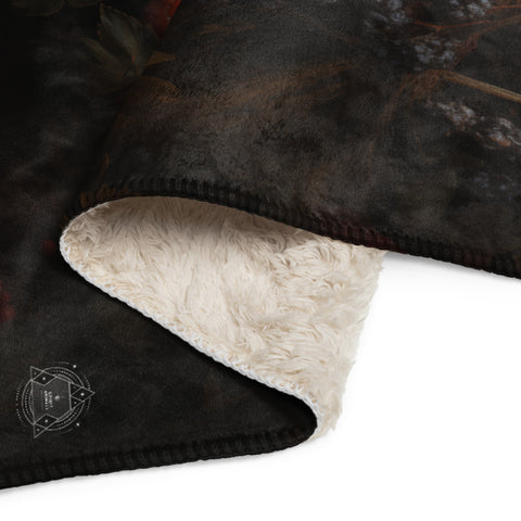 Black Bear Spirit Animal Sherpa Blanket