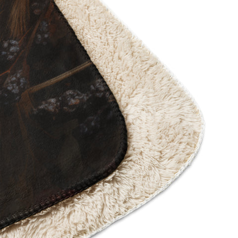 Black Bear Spirit Animal Sherpa Blanket