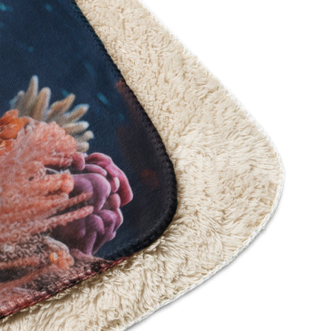 Sea Turtle Spirit Animal Sherpa Blanket