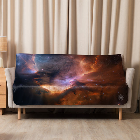 Flame Nebula Dreams Fluffy Blanket