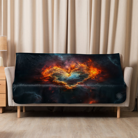 Heart Nebula Dreams Fluffy Blanket