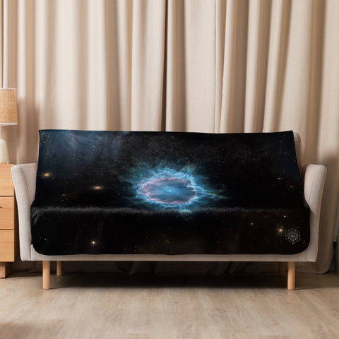 Blue Snowball Nebula Dreams Fluffy Blanket