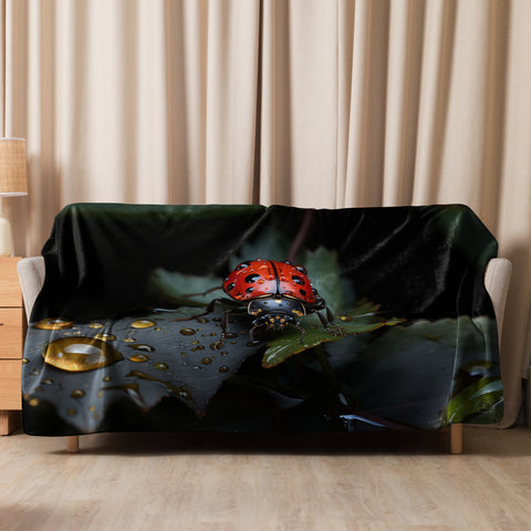 Ladybug Spirit Animal Sherpa Blanket