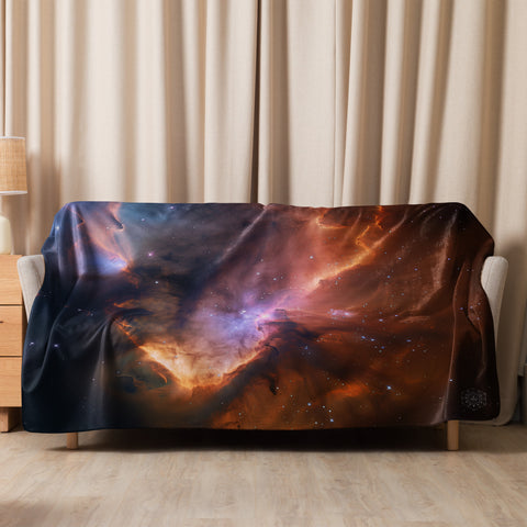 Flame Nebula Dreams Fluffy Blanket