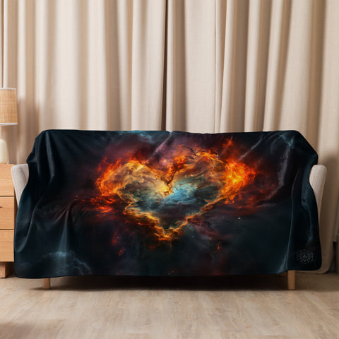 Heart Nebula Dreams Fluffy Blanket