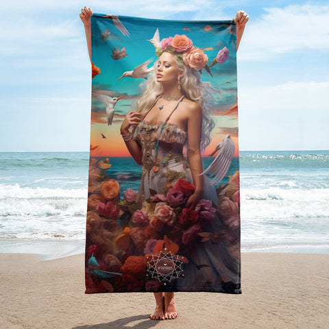 Aphrodite Goddess Lightweight Beach Towel